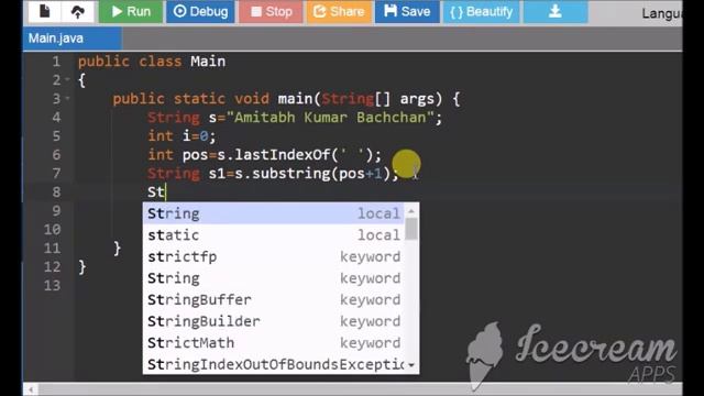 Logic Test - 2 (Java substring) смотреть онлайн