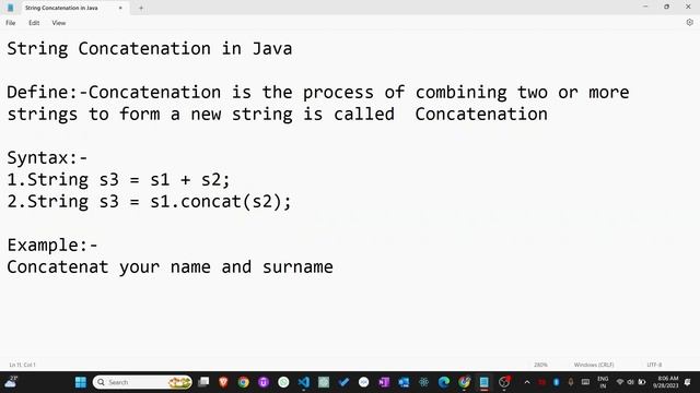 string concatenation in Java смотреть онлайн