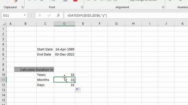 How to Find Duration between two Dates in Years, Months or Days in MS Excel | Excel Trick смотреть онлайн