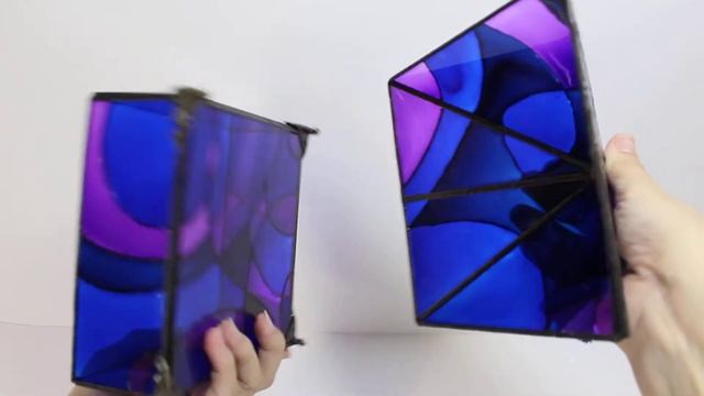 Шкатулка витражная ручной работы из стекла (Синяя) смотреть онлайн