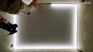 Световой потолок в ванную, подсветка потолка по периметру