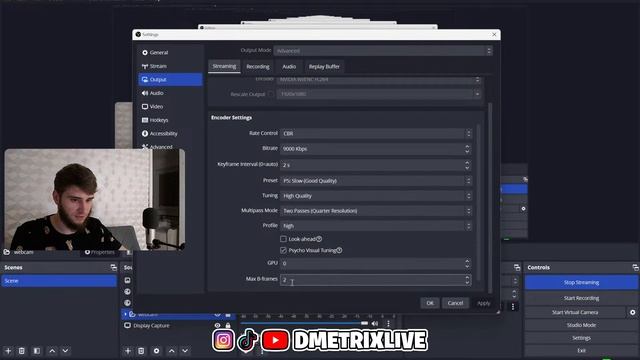 OBS STREAM SETTINGS 2023 - (TEST - 1080 60 FPS NVENC H.264 GOOD QUALITY) смотреть онлайн