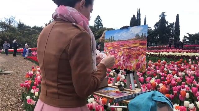 Пленэр на параде тюльпанов в Никитском Ботаническом Саду 2023 смотреть онлайн