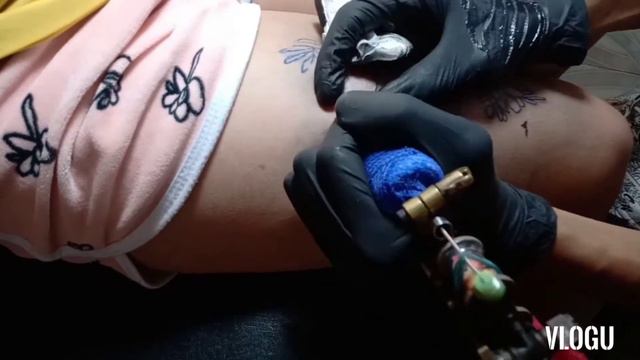 LINE WORKS LIPS x ROSE TATTOO TIMELAPS смотреть онлайн