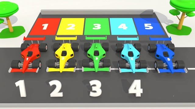 ИЗУЧАЕМ ЦВЕТА И ЦИФРЫ / Гоночные машины