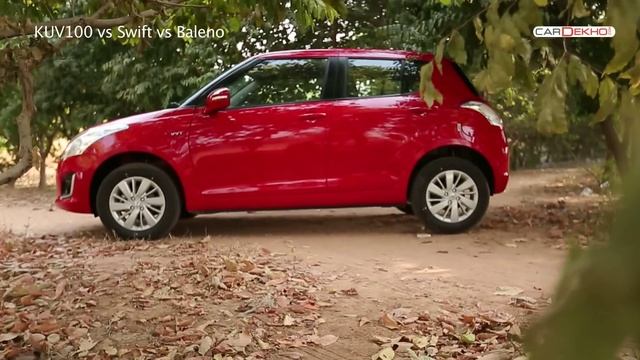 Mahindra KUV 100 Vs Maruti Swift Vs Maruti Baleno | Comparison Review | CarDekho.com