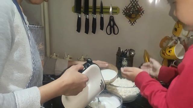 Нежный Мраморный творожный пирог (На русском и узбекском языках)