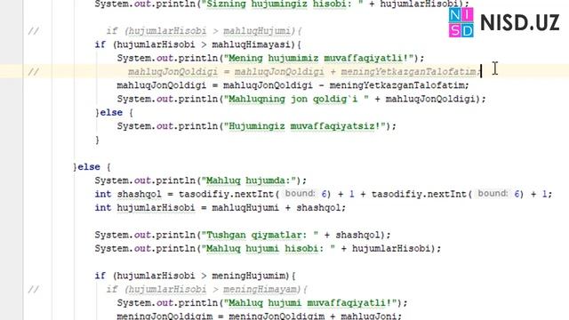 Java dasturlash tilidan darslar 14 Mahluq o`yini davomi Xatolarni tuzatamiz смотреть онлайн
