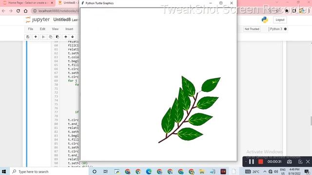 Leaves pot Drawing in Python || Python turtle library || Python for beginners смотреть онлайн