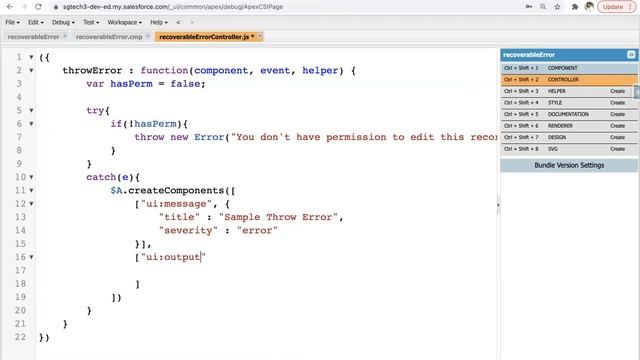 15 Handle Errors and Exceptions in Aura Component | Lightning Aura Component Development Videos смотреть онлайн
