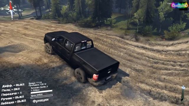 SpinTires - обзор мода ( Chevrolet Silverado 2011 ) У этого мода можно двери открывать! смотреть онлайн