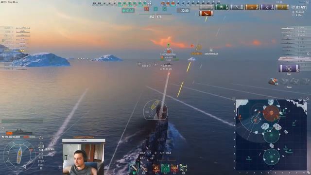 Cleveland крейсер США VIII уровня - Гайд, обзор. World of Warships смотреть онлайн