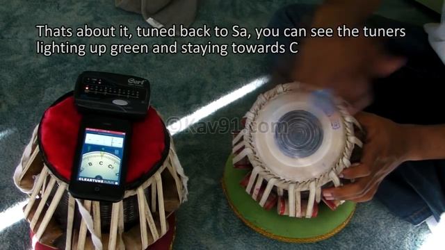 Tabla - Lesson 4 - Tuning in Detail & Using Twine - Kav91.com - HD смотреть онлайн