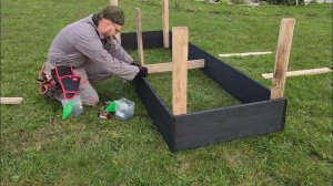 Добротная высокая грядка и очень недорого. Своими руками.