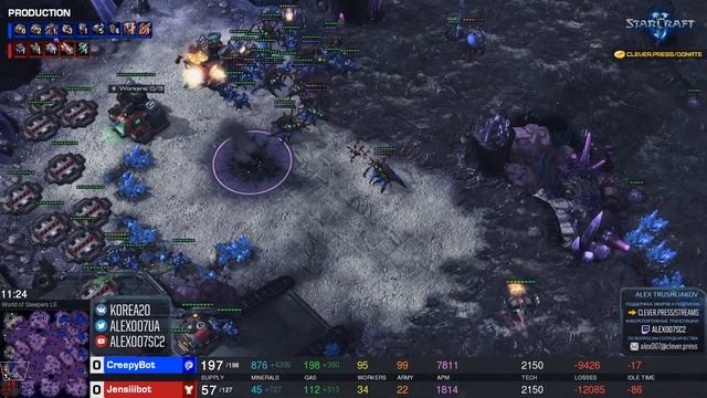 Игры Разума X: НОВЫЙ УРОВЕНЬ непобедимых машин в StarCraft II с безумным микро смотреть онлайн