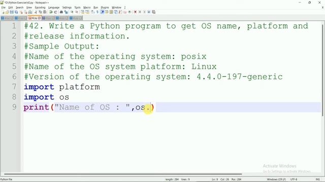 #42 WAP to get OS name, OS Platform and Version of OS you are using in Python | Python Practice смотреть онлайн