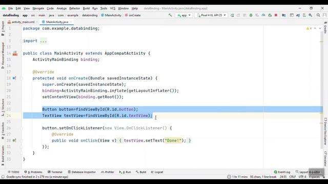 How to use view binding in android studio - Improve the project using view binding in 3 minutes смотреть онлайн