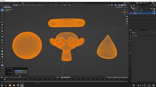 Blender 3.0 how to select random vertices смотреть онлайн