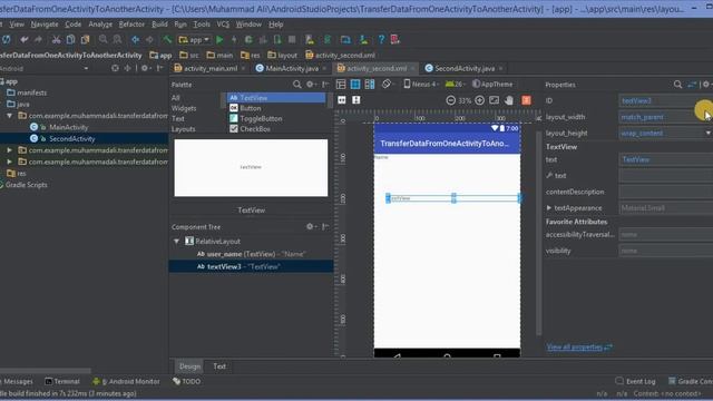 Android Studio Tutorials - How to Pass Data from One Activity to Another Activity in Android Studio смотреть онлайн