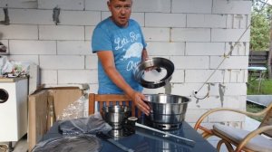 Распаковка встроенный корейский гриль барбекю