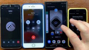 Samsung Galaxy S23 Ultra WhatsApp, Telegram, Viber Outgoing Calls to OnePlus 6T, iPhone 7 and 7 Plu