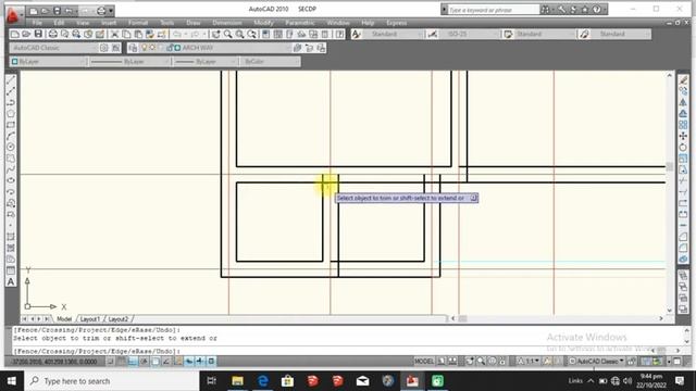 Creating of openings for doors and windows in AutoCAD @SECDP смотреть онлайн