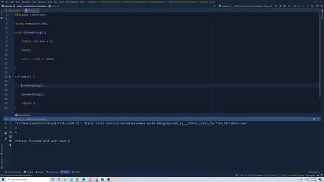C++ Tutorial [21] - Static Local Function Variables смотреть онлайн