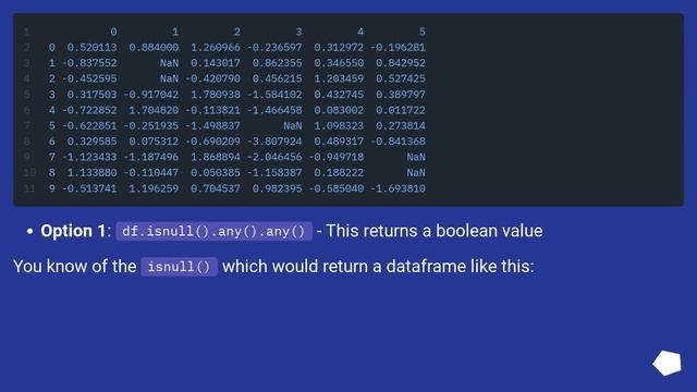 How to check if any value is NaN in a Pandas DataFrame смотреть онлайн