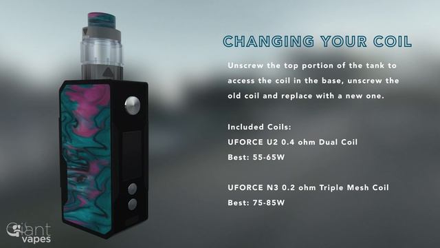 VOOPOO DRAG 2 Kit With UFORCE T2 Tank