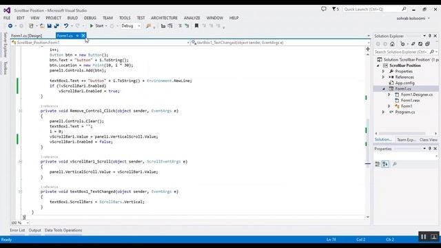How to Use ScrollBar Control for Panels and TextBoxes in WinForms C# смотреть онлайн