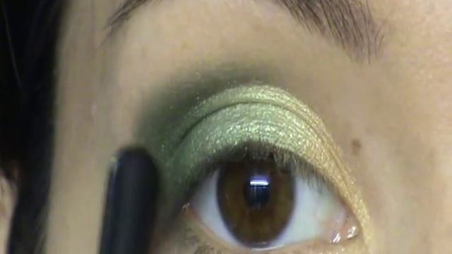 Макияж: зеленый с золотом. смотреть онлайн