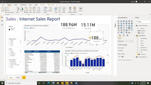 Dynamic Value To Trend Line In Power BI | Parameters | Power BI Templates смотреть онлайн