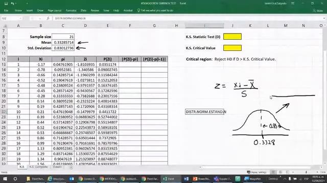 Cómo realizar una Prueba de Normalidad Kolmogorov-Smirnov en Excel y Minitab смотреть онлайн