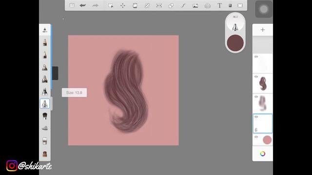 How To Draw Realistic Hair Digitally | Autodesk Sketchbook Tutorial смотреть онлайн