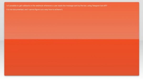 Telegram bot message read callback