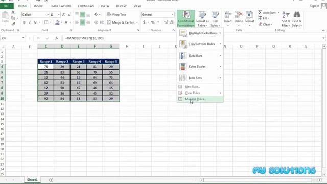 EXCEL 2013 Tutorial 17 in HINDI - conditional formatting Part 5 смотреть онлайн