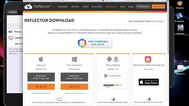 AirPlay Mirroring to your Mac from iPad or iPhone- IOS 9 смотреть онлайн