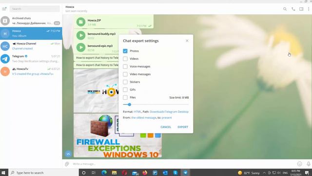 How to Export Chat History to Telegram on PC смотреть онлайн