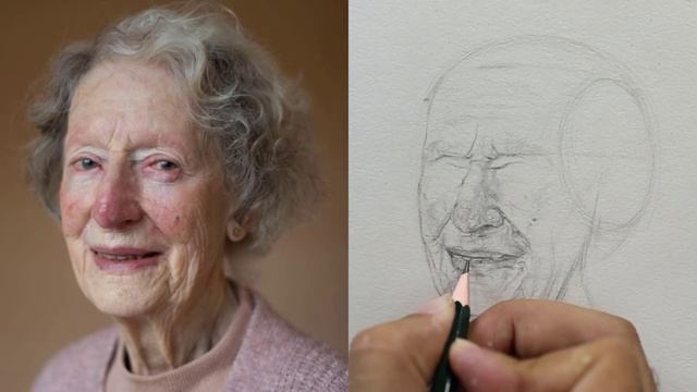 Drawing an Old Woman Made Easy with the Loomis Technique смотреть онлайн