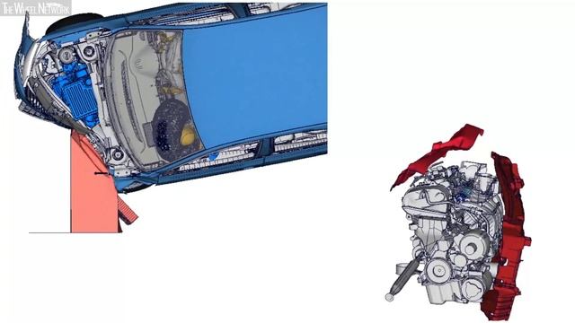 Frontal moderate overlap crash test simulation смотреть онлайн