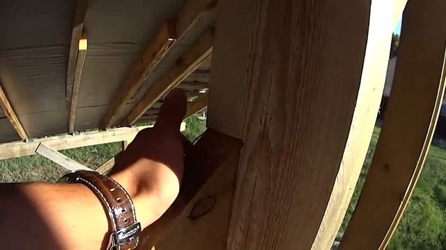 Каркасно-брусовый дом. Второй этаж и крыша. смотреть онлайн