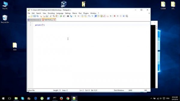 Python - Ваша Первая программа на Питоне - Hello World