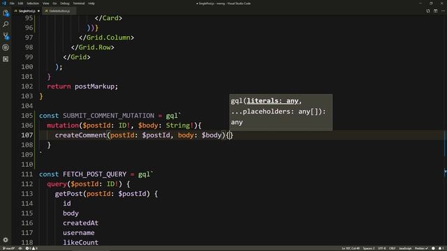React GraphQL App (MERNG): #9 Displaying, Adding & Deleting Comments смотреть онлайн