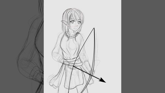 "Archer" (Krita sketch speedpaint/timelapse) смотреть онлайн
