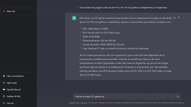 ? La MEJOR PC GAMER económica según CHAT GPT | Corre TODOS los juegos a +60 FPS смотреть онлайн