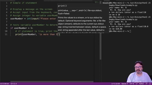 Simple If Statement Python смотреть онлайн
