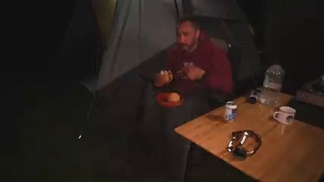 CAMPING In RAIN - TENT - Beach - Dog