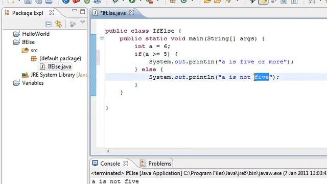 java programming tutorial - lesson 3 - Conditionals (if else) смотреть онлайн