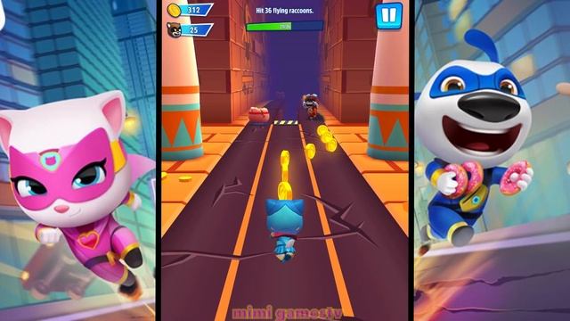 Talking Tom Hero Dash - Hit 62 Bazooka Raccoons смотреть онлайн