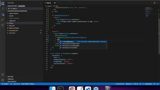 How to Scan QR Codes + More Bar Codes using Bar Code Scanner in Expo React Native смотреть онлайн